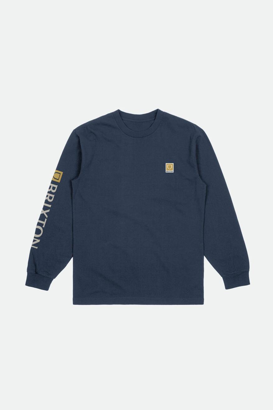 Tops Brixton Beta II L/S Standard Hombre Azules | UDAI85603