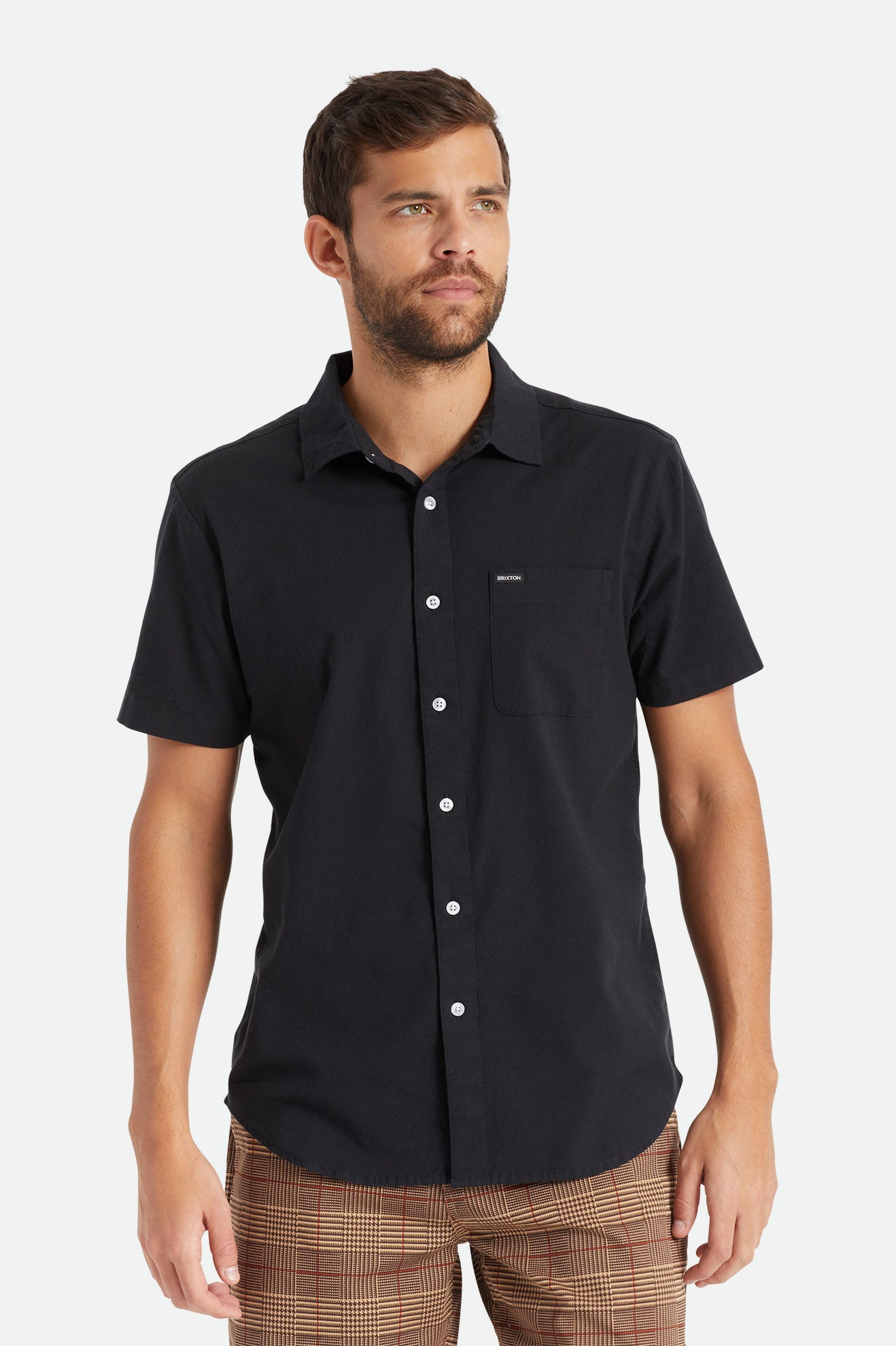 Tops Tejidos Brixton Charter Oxford S/S Hombre Negras | ZBDN83570